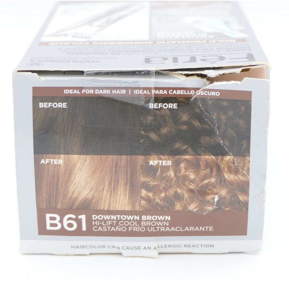 L'Oreal Feria Multi-Faceted Shimmering Colour B61 Downtown Brown Permanent Color